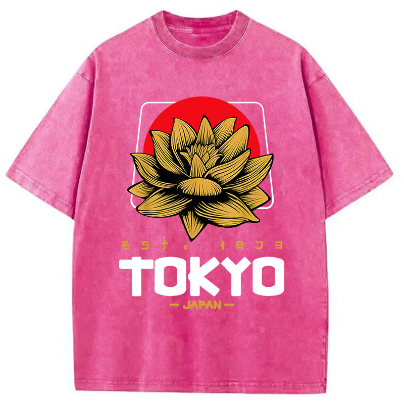 Vintage Tokyo Japan Kanji Souvenir Washed T-Shirt