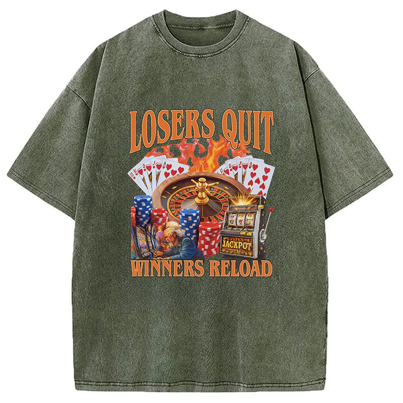 Funny Gambling Washed T-Shirt
