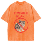 Revenge Is Near! Cat Washed T-Shirt