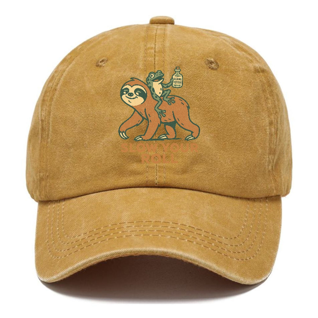 Sloth Frog Washed Cap