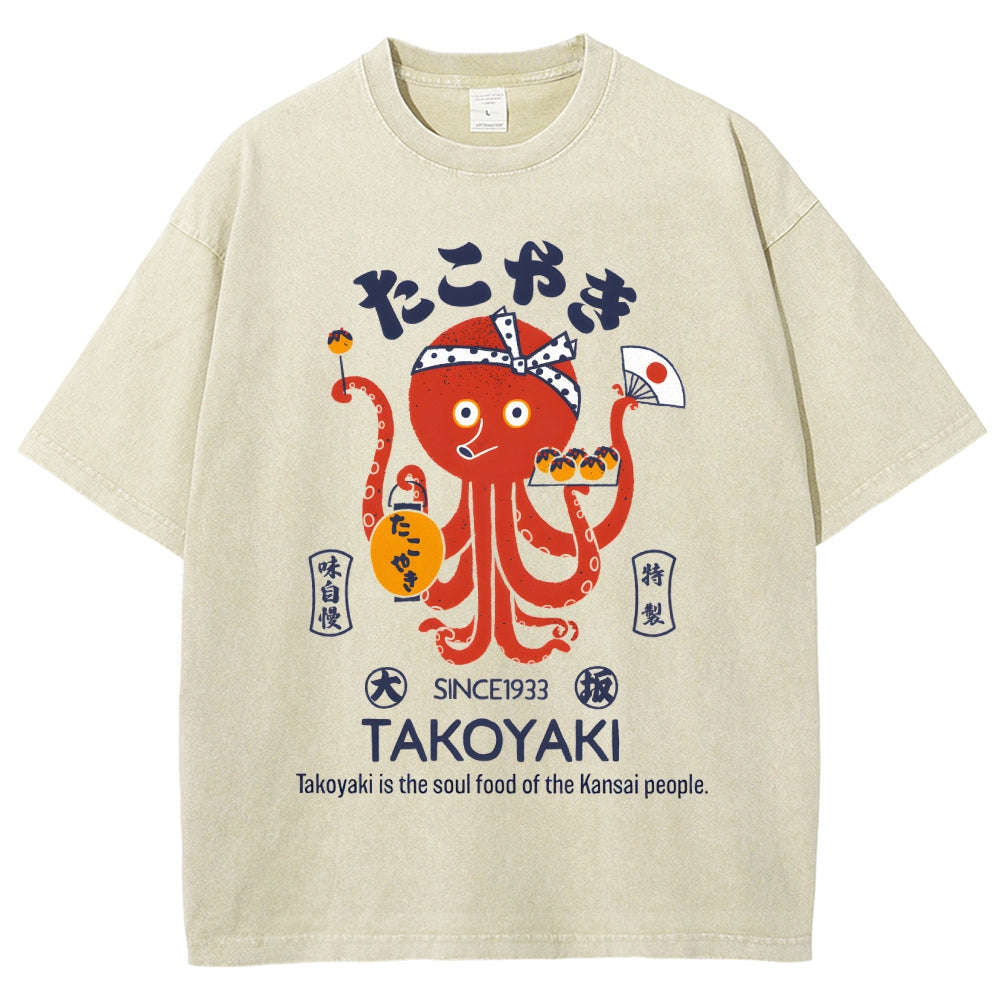 Delicious Takoyaki Washed T-Shirt
