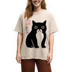 Funny Zen Cat Meme Washed T-Shirt