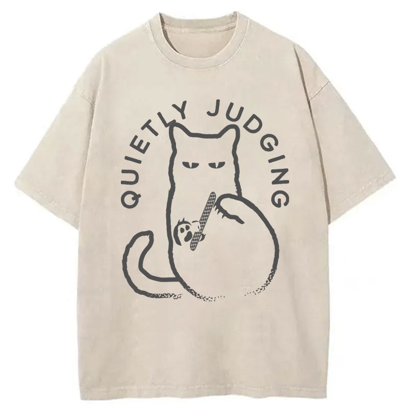 Quietly Judging Washed T-Shirt