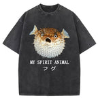 Grumpy Pufferfish Washed T-Shirt