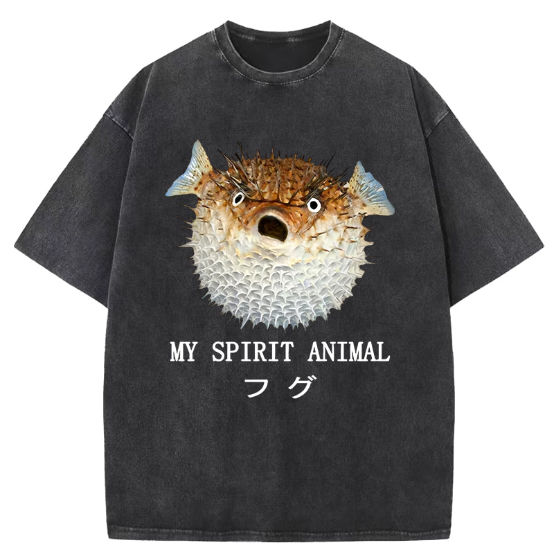 Grumpy Pufferfish Washed T-Shirt
