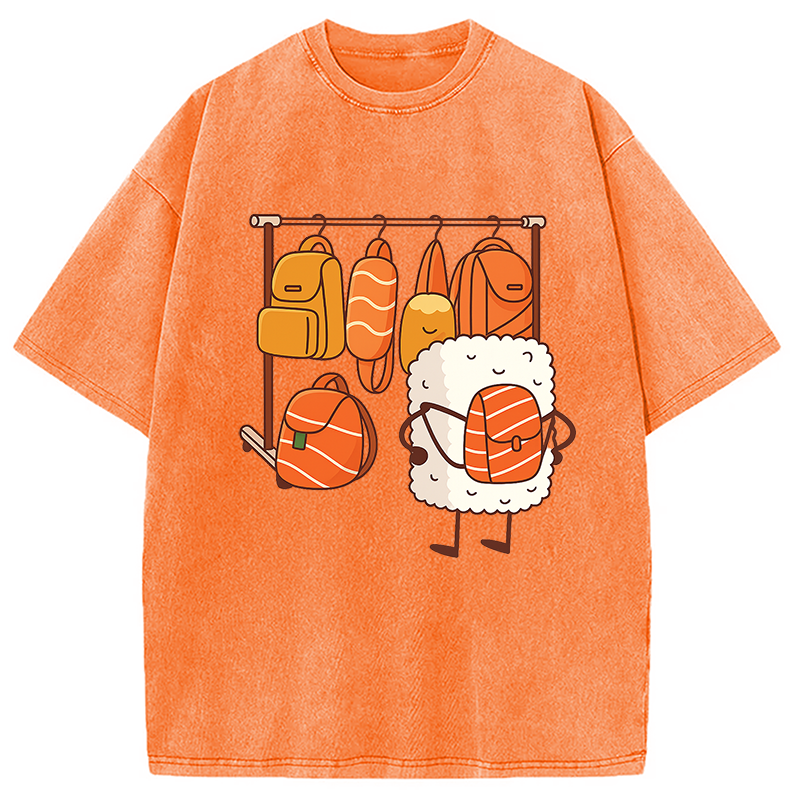 Sushi Is Selecting Backpacks Washed T-Shirt