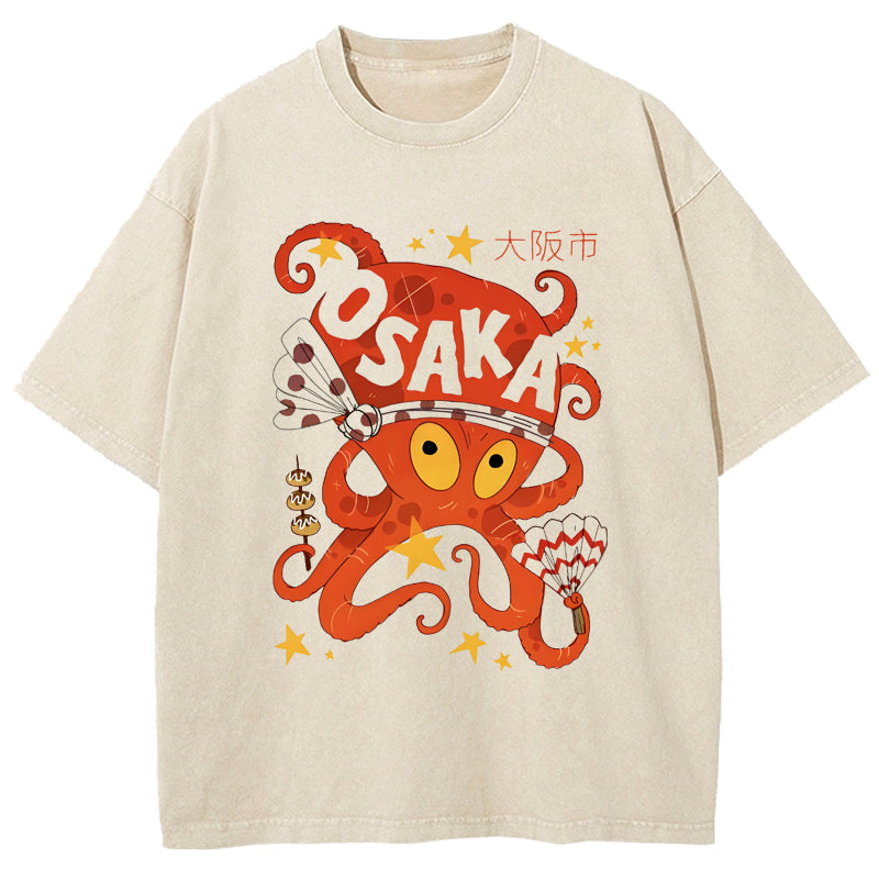Osaka Theme Washed T-Shirt