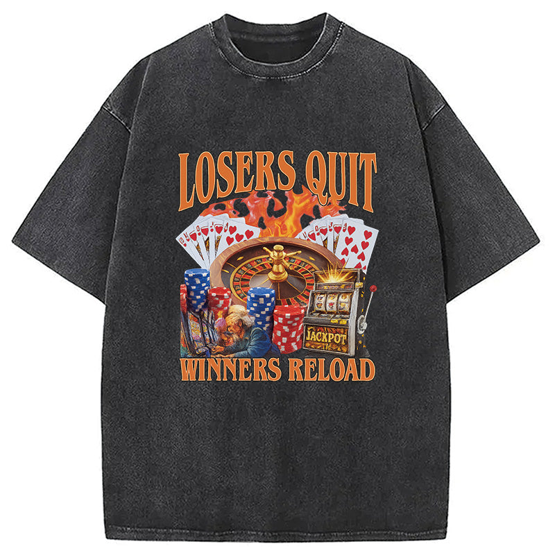 Funny Gambling Washed T-Shirt