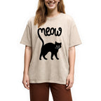 Funny Cat Tail Washed T-Shirt