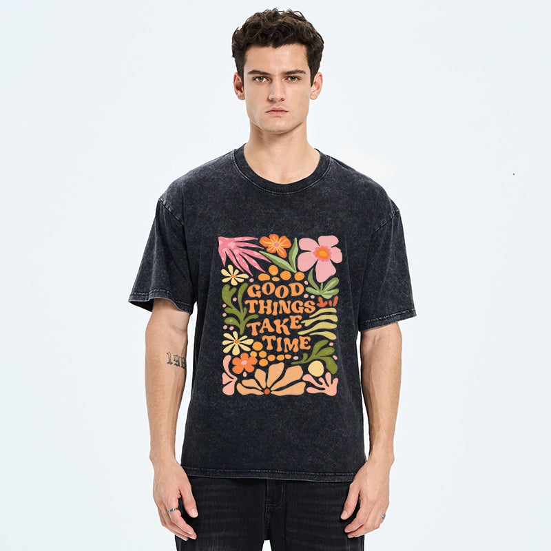 Good Things Come To Those Wait Washed T-Shirt