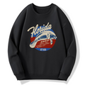Retro Florida manatee Cotton Pullover Sweatshirt
