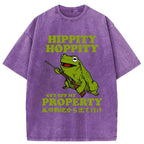 Get Off My Property Washed Vintage T-Shirt
