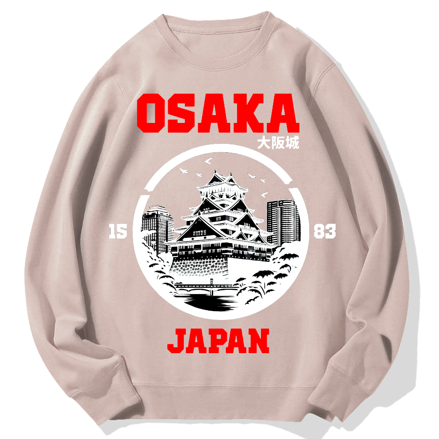 Osaka Castle Geek Cotton Sweatshirt
