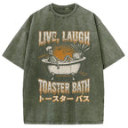 Skeleton Taking A Bath Washed T-Shirt