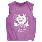 Stay Mad Vintage Distressed Washed Tank Top