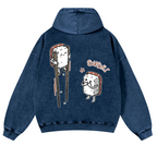 Sushi Vintage Washed Cotton Back Art Hoodie