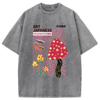 Japanese Art Mushroom Vintage Washed T-Shirt