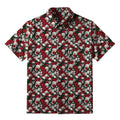 Gothic Skulls And Roses Button-up Shirt