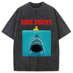 Save Ducky Parody Meme Washed T-Shirt