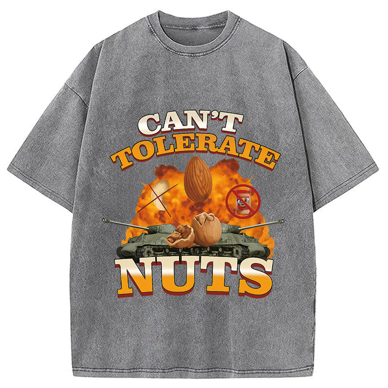 Can't Tolerate Nuts Washed T-Shirt