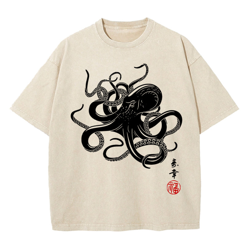 Vintage Octopus Japan Washed T-Shirt