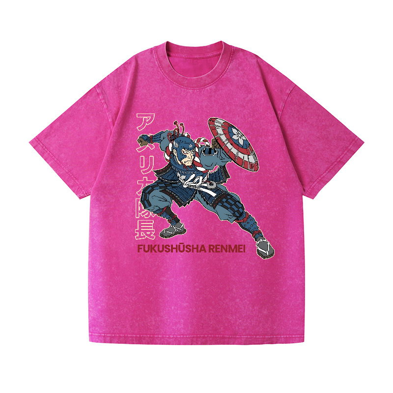 Captain Ukiyoe Vintage Wash Japanese Design T-Shirt