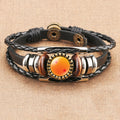 Japanese Anime Dragon Ball Peripheral Accessories Dragon Ball Hand-Woven Time Gem Cowhide Bracelet