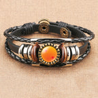 Japanese Anime Dragon Ball Peripheral Accessories Dragon Ball Hand-Woven Time Gem Cowhide Bracelet