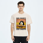Unisex Unavailable Cat: More Spaghetti Less Upsetti Washed T-Shirt