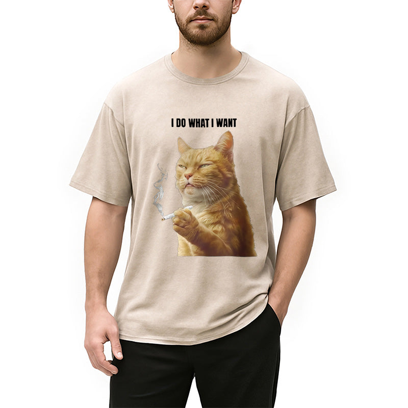 I Do What I Want Washed T-Shirt