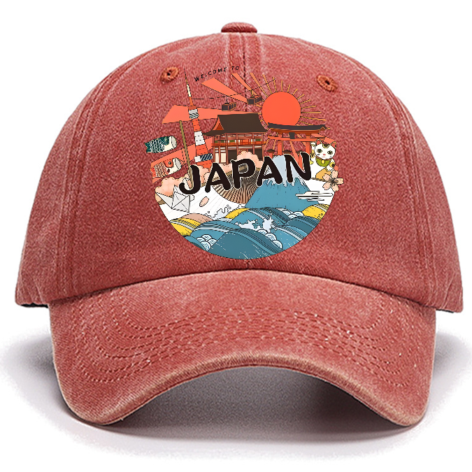 Welcome to Japan Poster Cotton Hat
