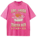 Skeleton Taking A Bath Washed T-Shirt