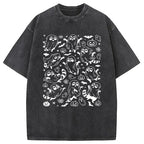Spooky Ghost Raccoon Washed T-Shirt