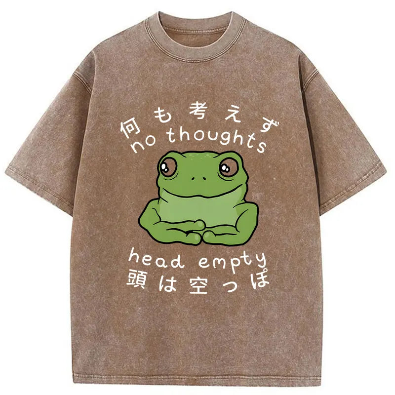 Head Empty Frog Washed Vintage T-Shirt