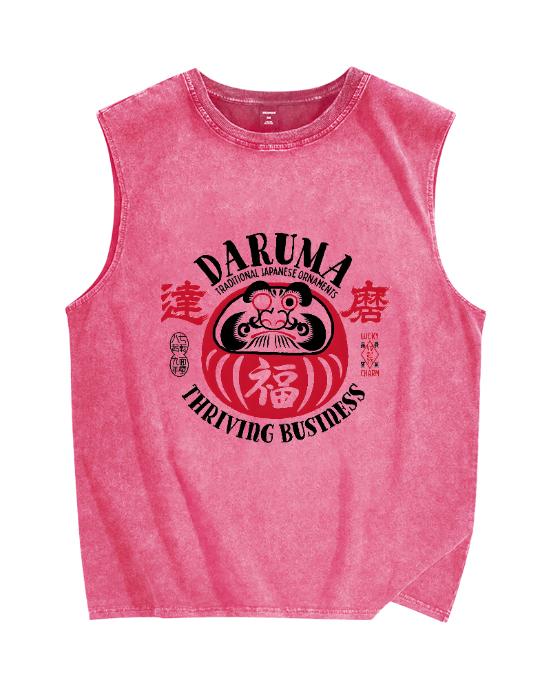 Daruma Vintage Distressed Washed Tank Top