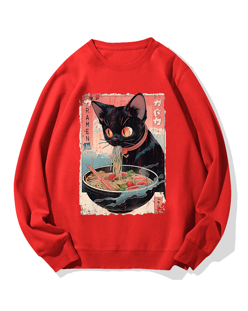 Ramen Cat Cotton Sweatshirt