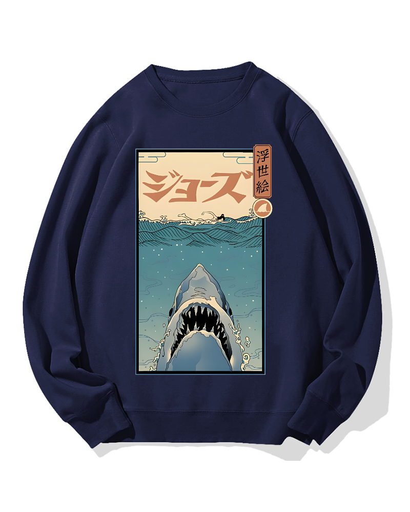 Uyiko-e Shark Cotton Sweatshirt