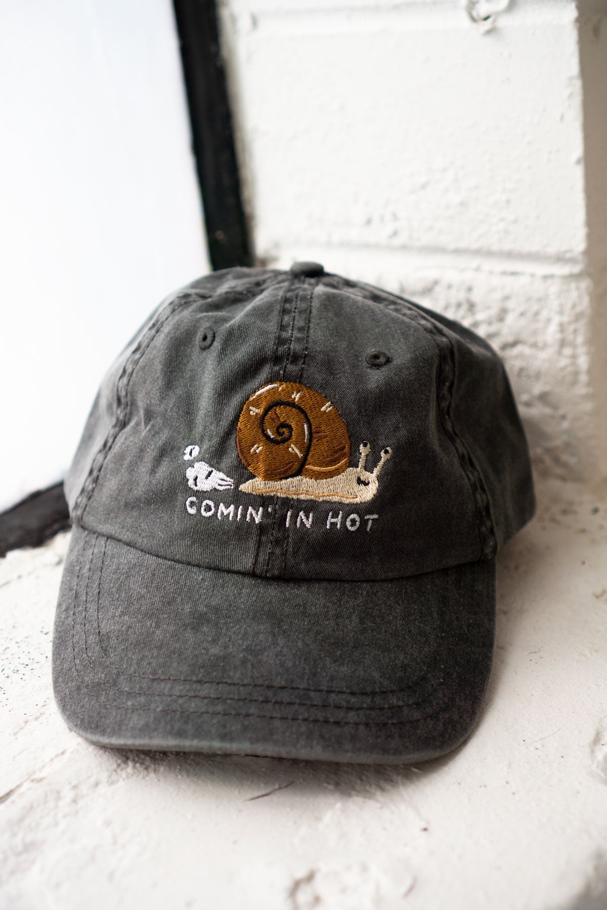Comin' In Hot Word Embroidered Dad Hat