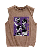 Fukuguro toji Vintage Distressed Washed Tank Top