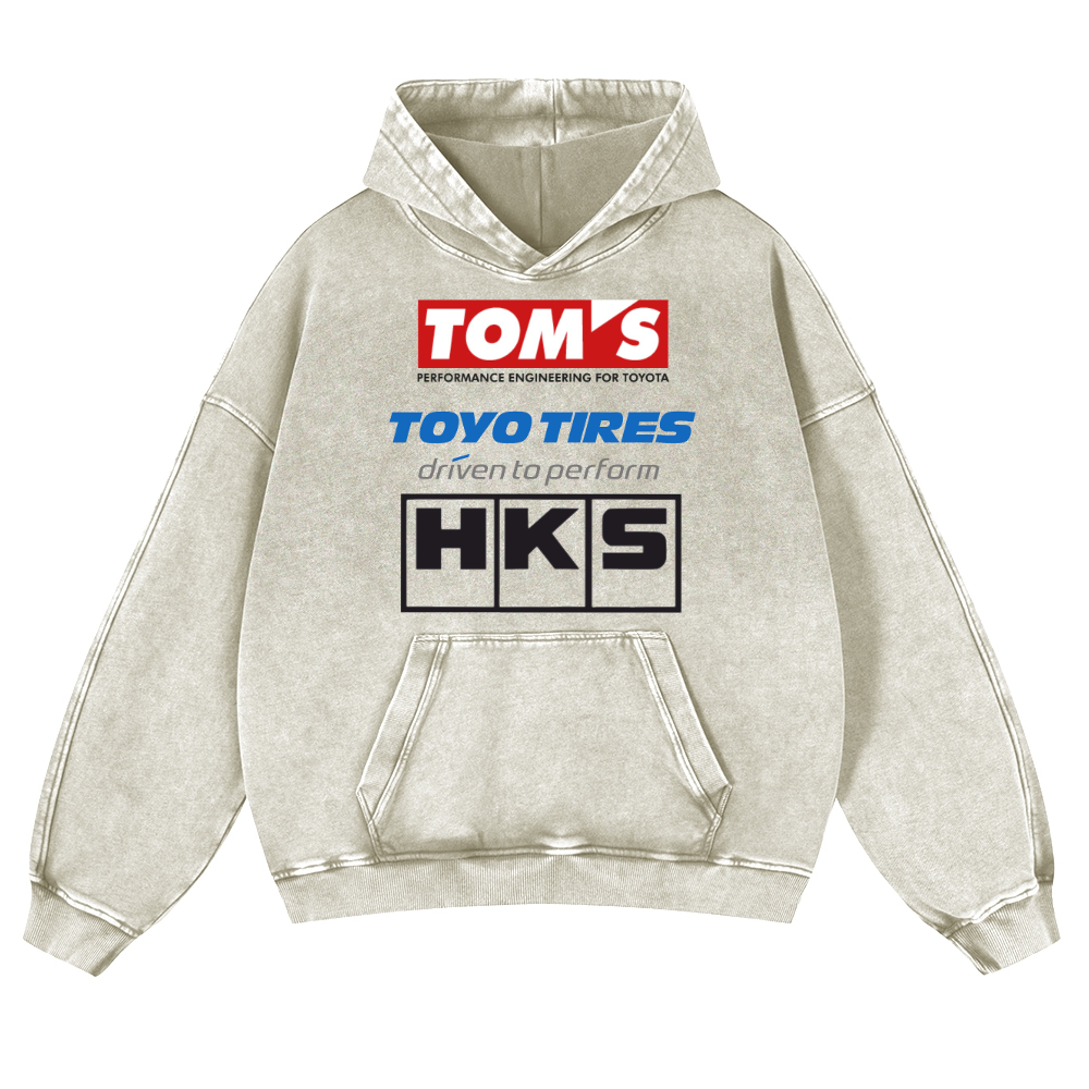 Tom's Toyo Tires HKS Vintage Washed Thick Cotton Hoodie