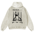 Duck Vintage Washed Cotton Back Art Hoodie