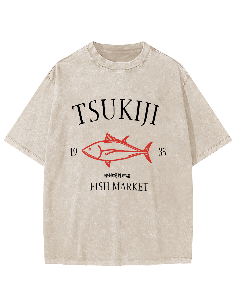 Japan's Tsukiji Off Market Vintage Washed T-shirt