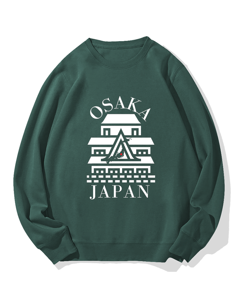 Osaka Castle and Japan Cotton Sweatshirt
