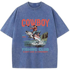 Vintage Cowboy Fish Washed T-Shirt
