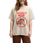 Revenge Is Near! Cat Washed T-Shirt