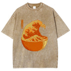 The Great Wave Off Orange Washed T-Shirt