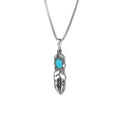 Men'S Dotted Gold Claw Turquoise Neck Pendant
