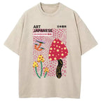 Japanese Art Mushroom Vintage Washed T-Shirt