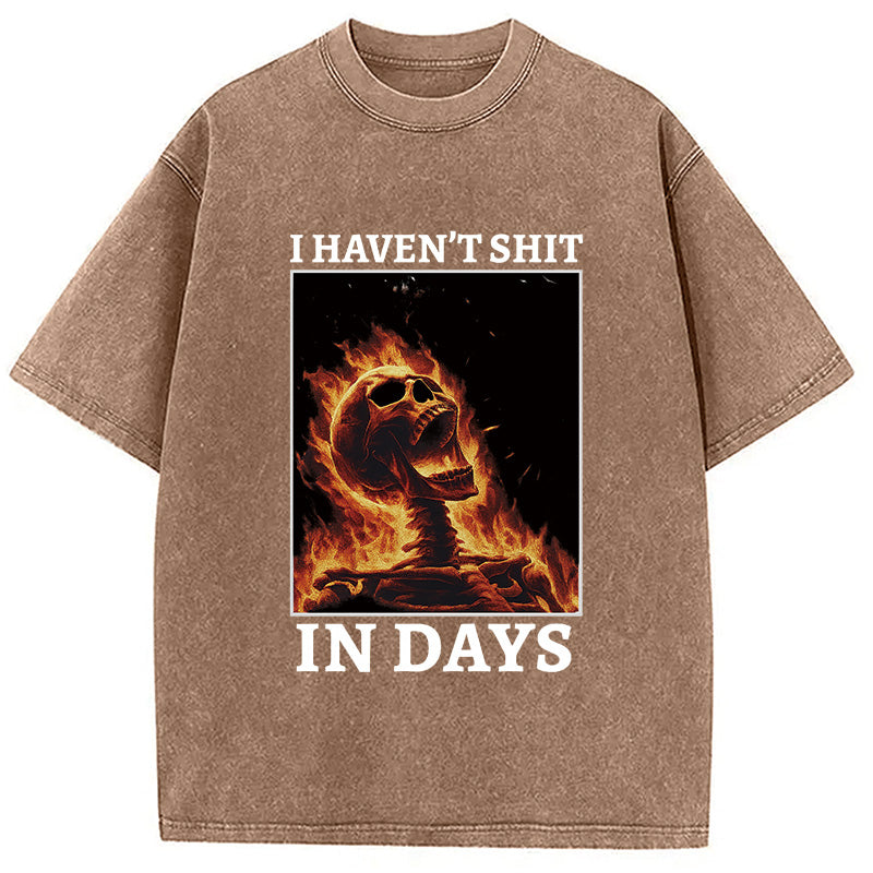 I Haven't Shit in Days Washed T-Shirt