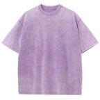 Fishes Pattern Printed Washed Vintage Short Sleeves T-Shirt